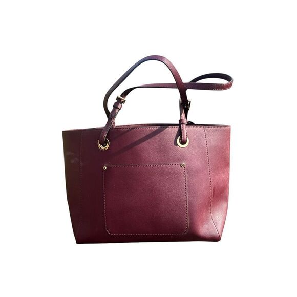 Michael Kors Walsh maroon Merlot structured multifunctional tote bag career - Picture 2 of 13